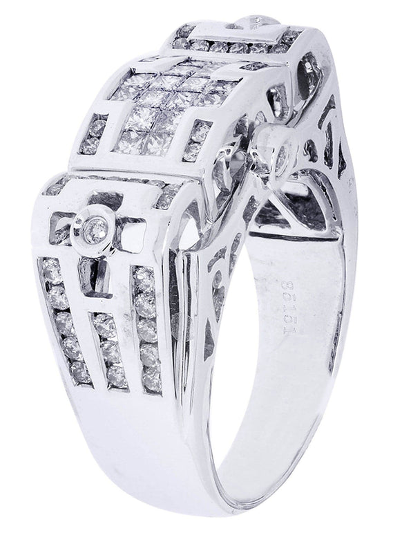 White Gold Mens Diamond Ring| 0.73 Carats| 12.18 Grams