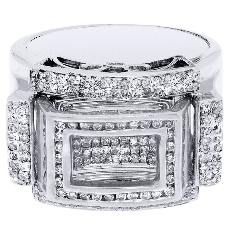White Gold Mens Diamond Ring| 0.9 Carats| 15.88 Grams