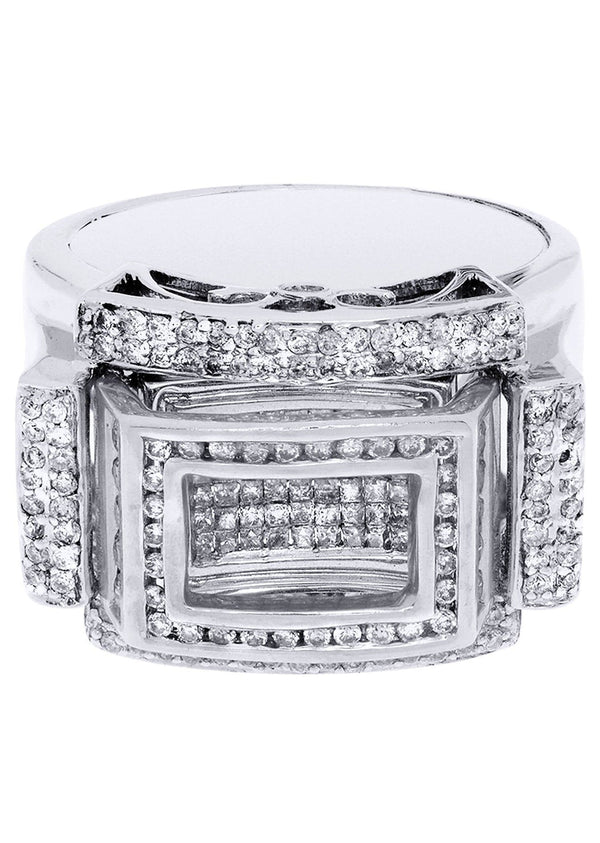 White Gold Mens Diamond Ring| 0.9 Carats| 15.88 Grams