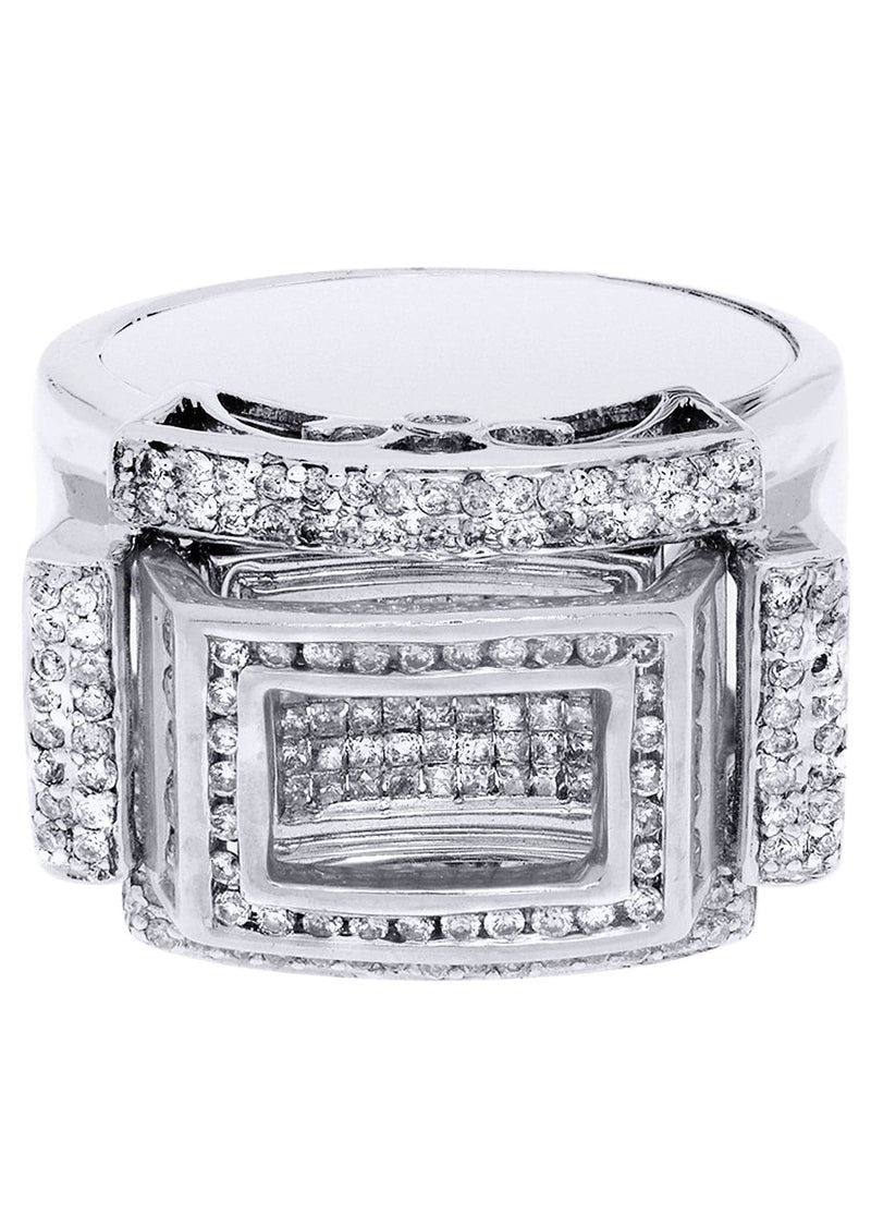White Gold Mens Diamond Ring| 0.9 Carats| 15.88 Grams