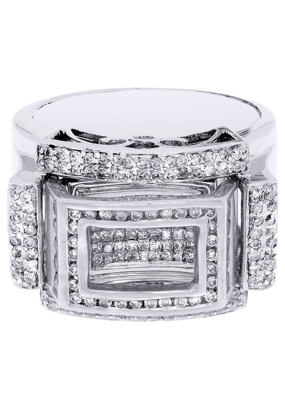 White Gold Mens Diamond Ring| 0.9 Carats| 15.88 Grams