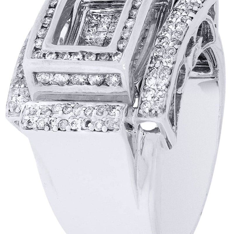 White Gold Mens Diamond Ring| 0.9 Carats| 15.88 Grams