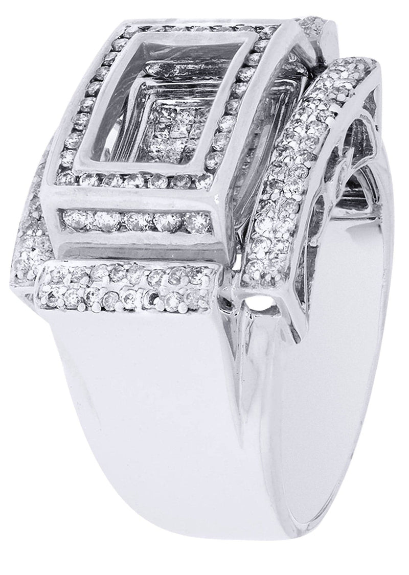 White Gold Mens Diamond Ring| 0.9 Carats| 15.88 Grams