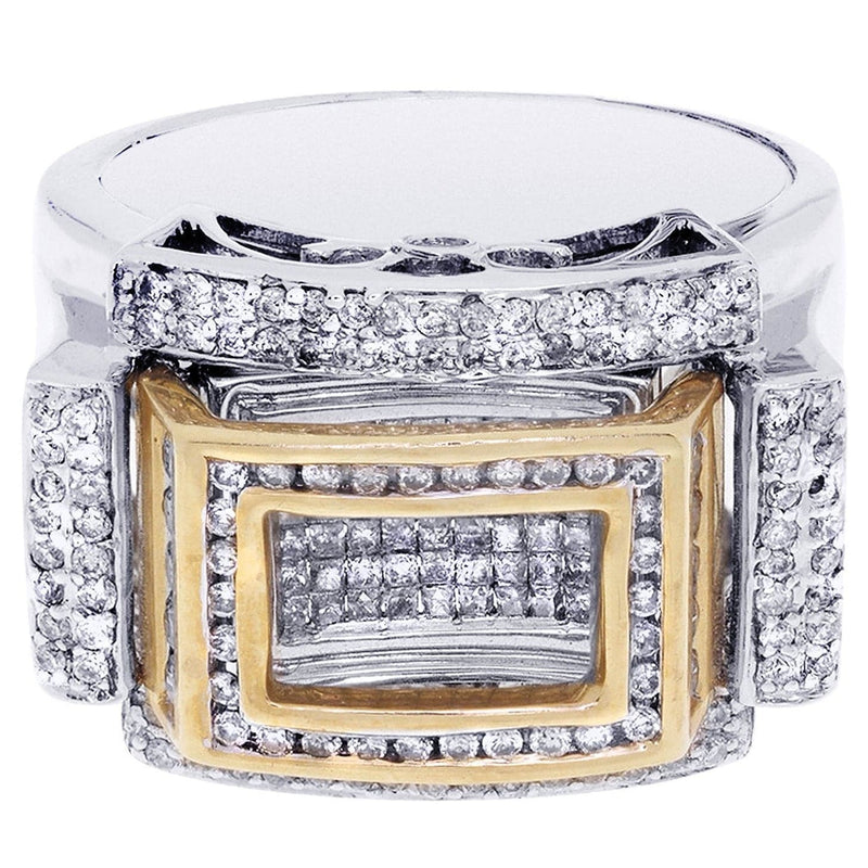 White Gold Mens Diamond Ring| 0.9 Carats| 15.49 Grams