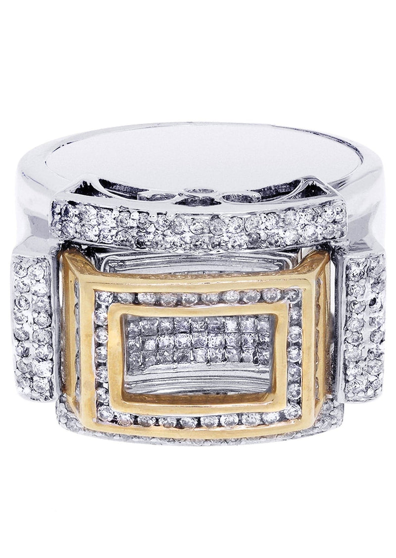 White Gold Mens Diamond Ring| 0.9 Carats| 15.49 Grams