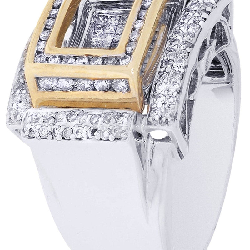 White Gold Mens Diamond Ring| 0.9 Carats| 15.49 Grams