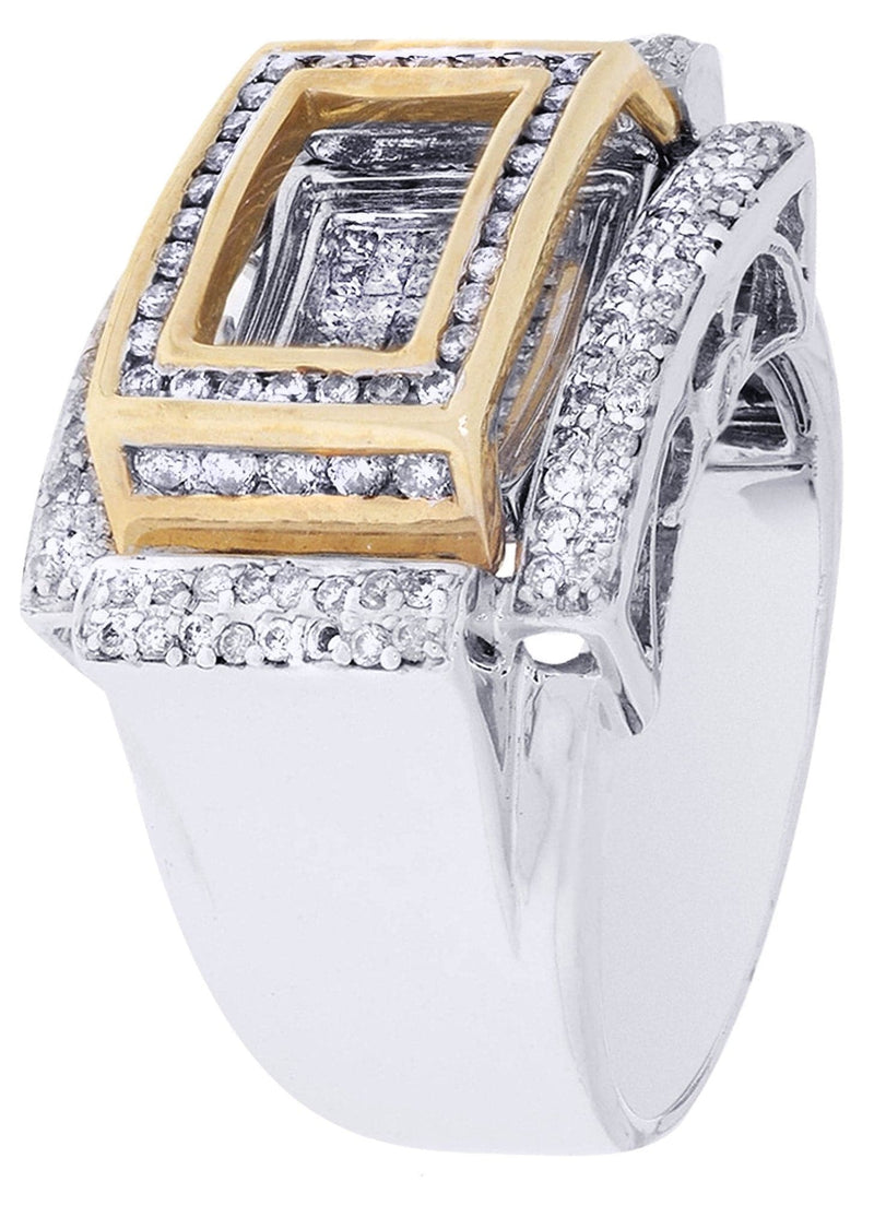 White Gold Mens Diamond Ring| 0.9 Carats| 15.49 Grams