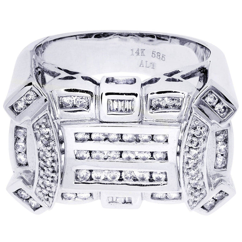 White Gold Mens Diamond Ring| 0.66 Carats| 17.59 Grams