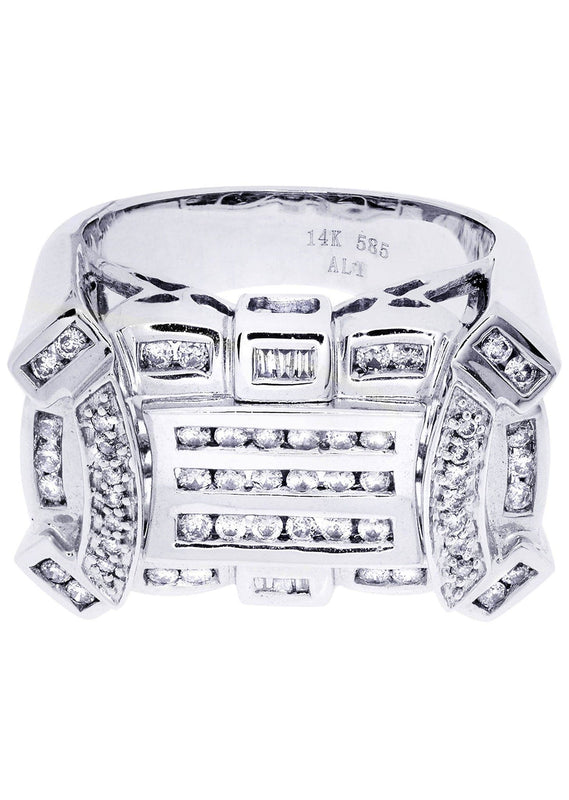 White Gold Mens Diamond Ring| 0.66 Carats| 17.59 Grams