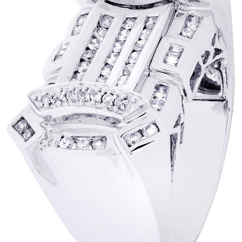 White Gold Mens Diamond Ring| 0.66 Carats| 17.59 Grams