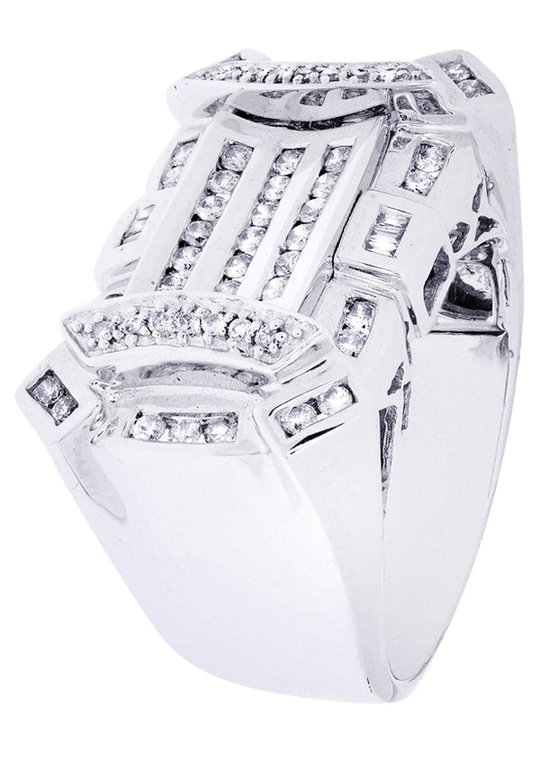White Gold Mens Diamond Ring| 0.66 Carats| 17.59 Grams
