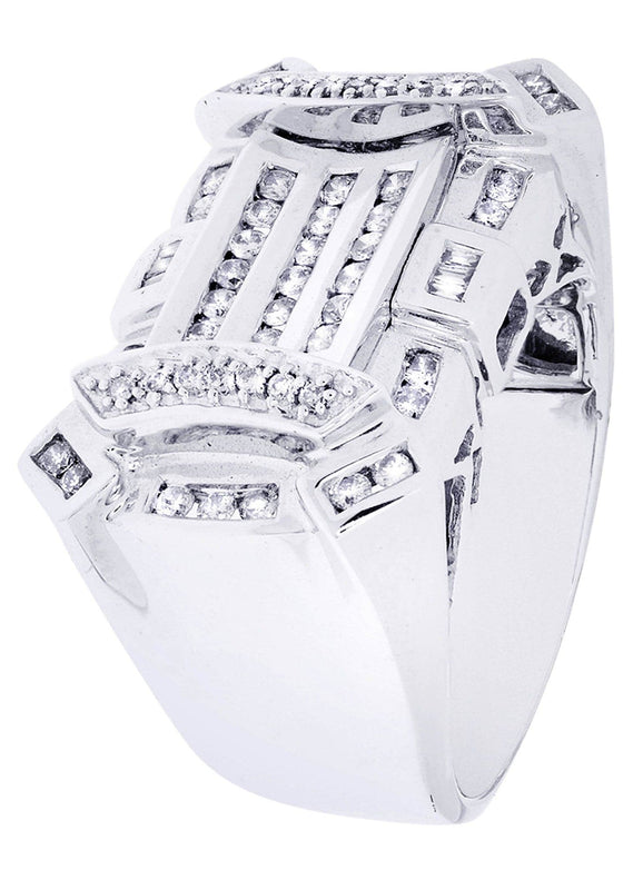 White Gold Mens Diamond Ring| 0.66 Carats| 17.59 Grams