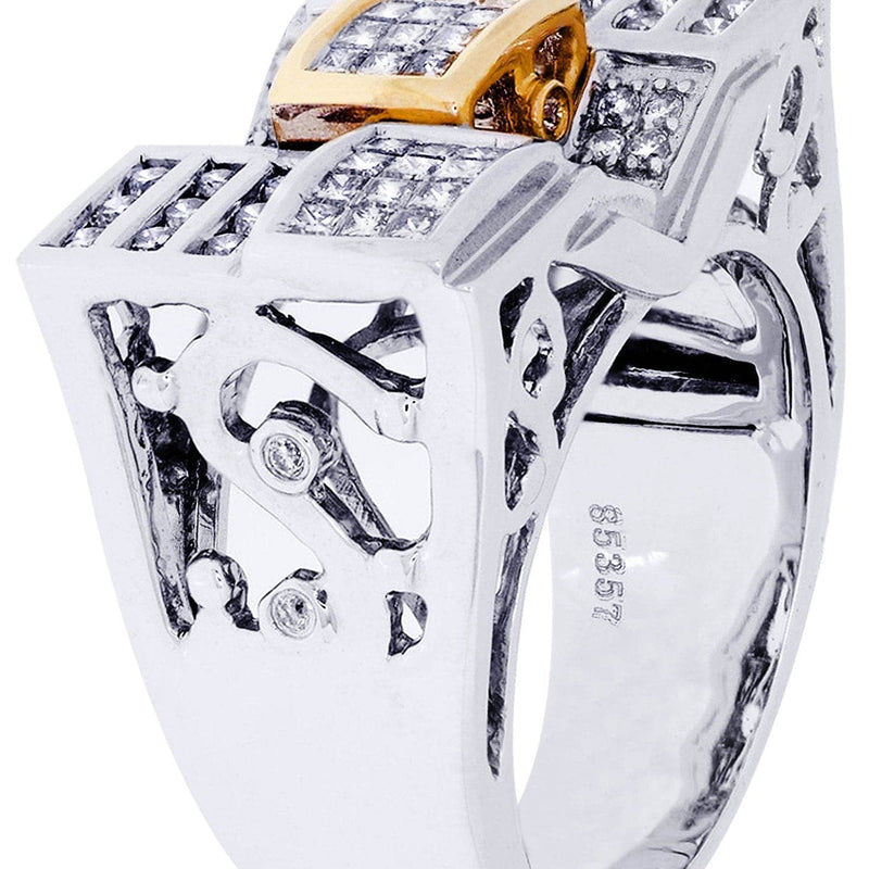 White Gold Mens Diamond Ring| 0.61 Carats| 17.2 Grams