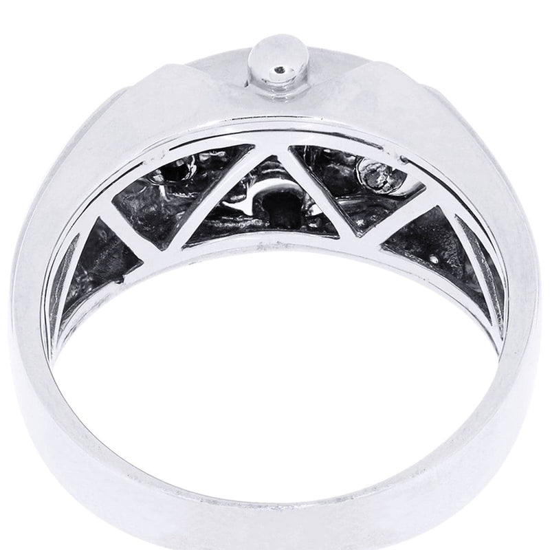 White Gold Mens Diamond Ring| 0.42 Carats| 8.58 Grams