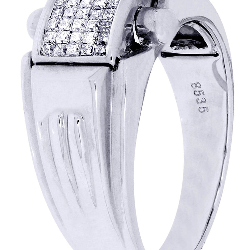 White Gold Mens Diamond Ring| 0.42 Carats| 8.58 Grams