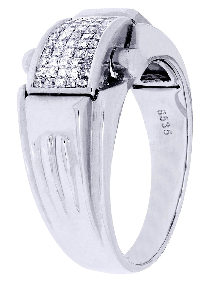 White Gold Mens Diamond Ring| 0.42 Carats| 8.58 Grams
