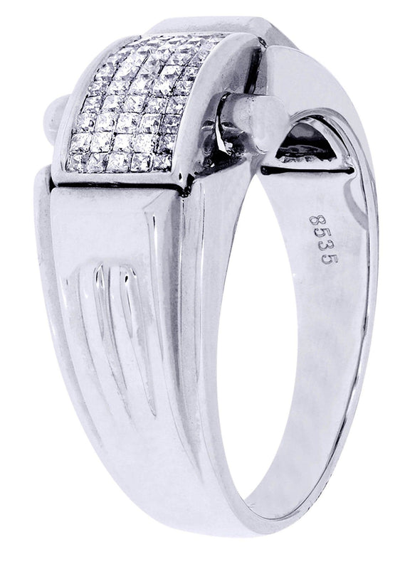 White Gold Mens Diamond Ring| 0.42 Carats| 8.58 Grams