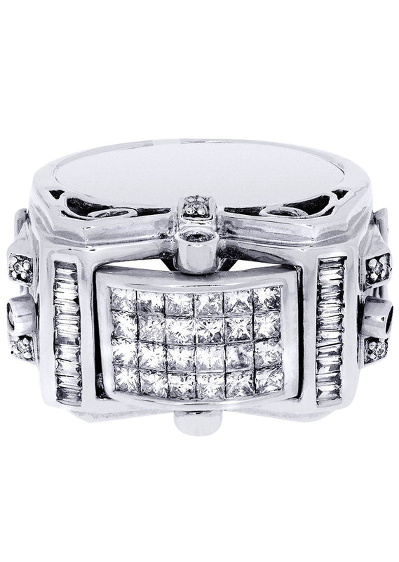 White Gold Mens Diamond Ring| 0.17 Carats| 16.9 Grams