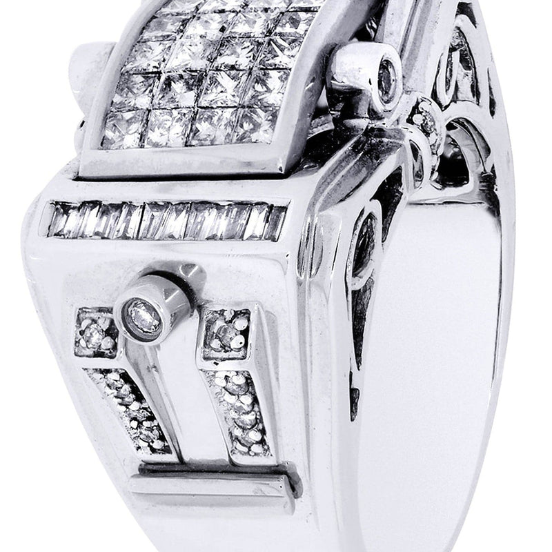 White Gold Mens Diamond Ring| 0.17 Carats| 16.9 Grams