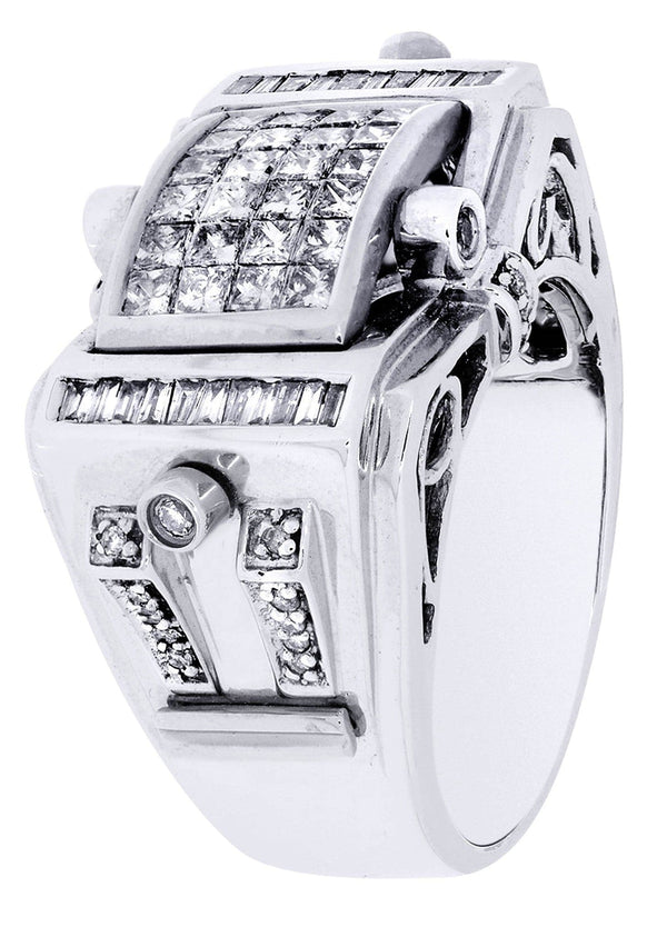 White Gold Mens Diamond Ring| 0.17 Carats| 16.9 Grams