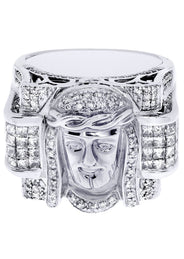 White Gold Mens Diamond Ring| 1.17 Carats| 20.29 Grams