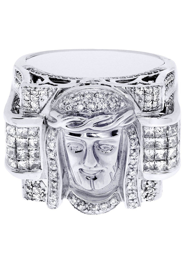 White Gold Mens Diamond Ring| 1.17 Carats| 20.29 Grams