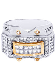 White Gold Mens Diamond Ring| 0.36 Carats| 15.35 Grams