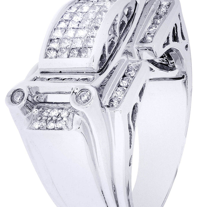 White Gold Mens Diamond Ring| 0.63 Carats| 15.04 Grams