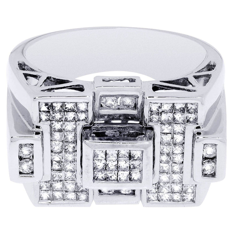 White Gold Mens Diamond Ring| 0.16 Carats| 14.01 Grams