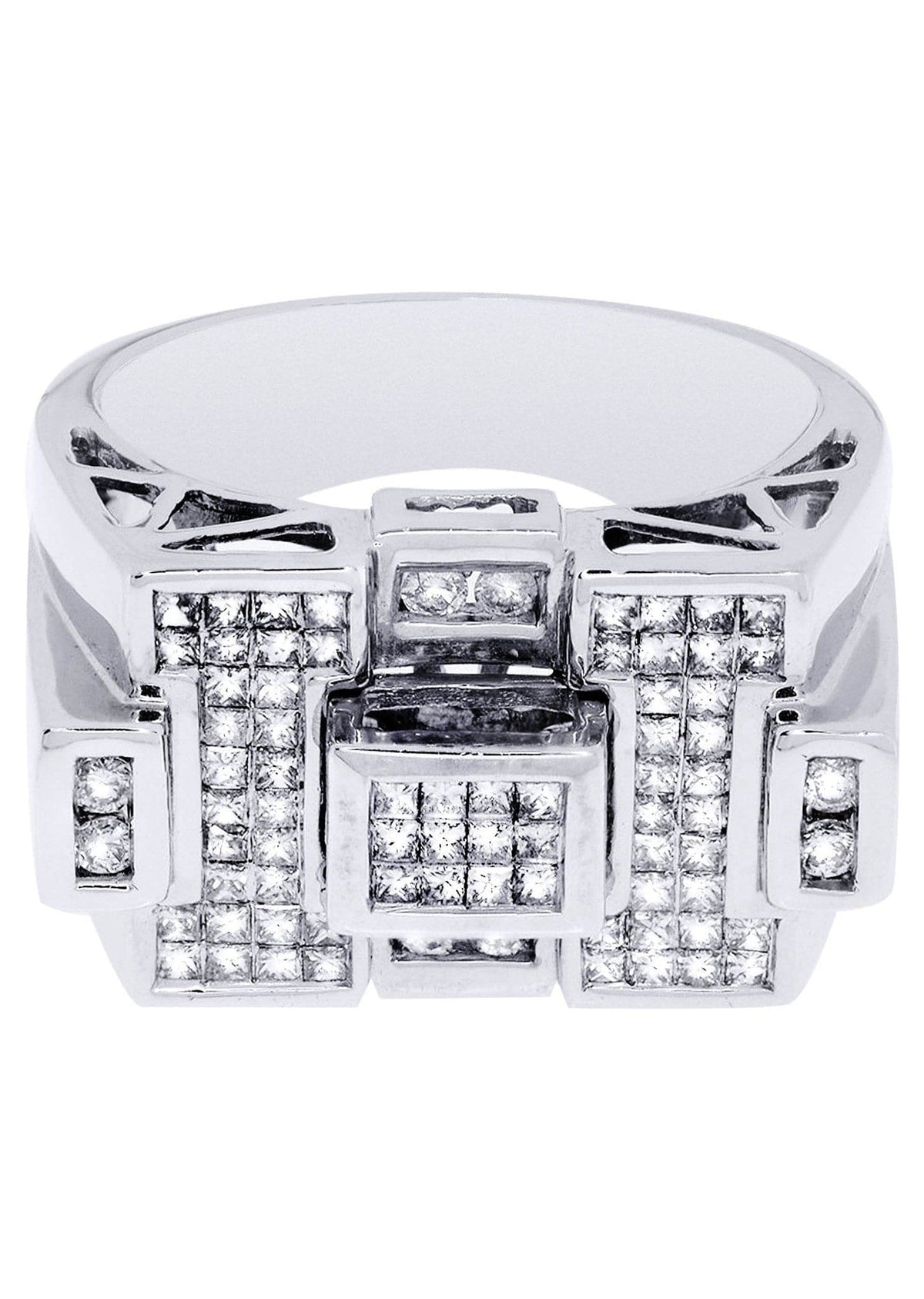 White Gold Mens Diamond Ring| 0.16 Carats| 14.01 Grams