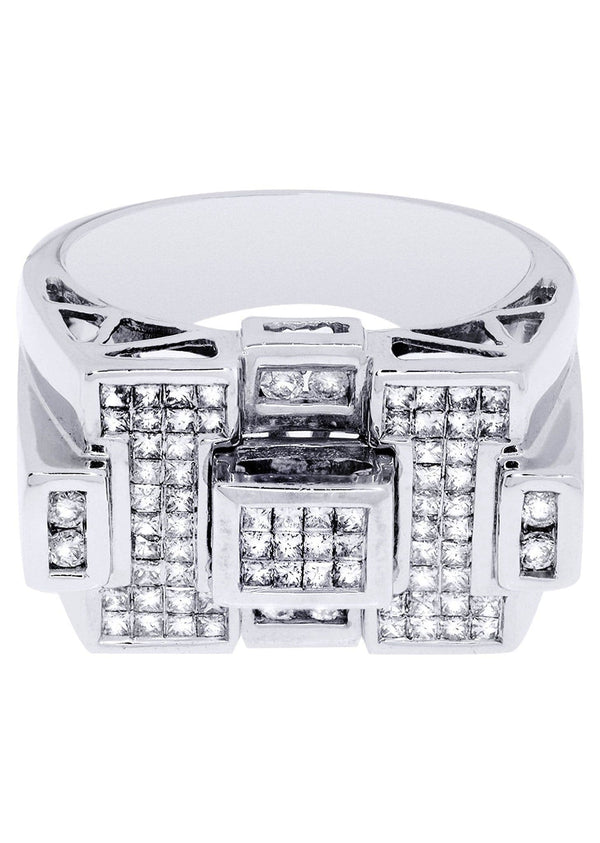 White Gold Mens Diamond Ring| 0.16 Carats| 14.01 Grams