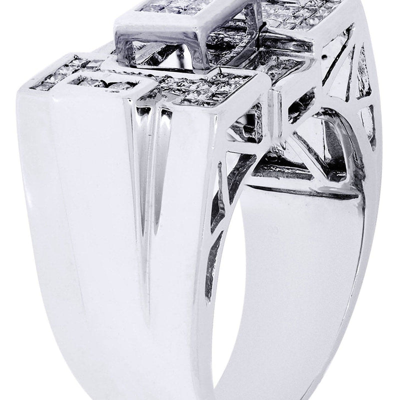 White Gold Mens Diamond Ring| 0.16 Carats| 14.01 Grams