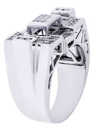 White Gold Mens Diamond Ring| 0.16 Carats| 14.01 Grams