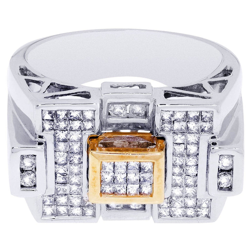 White Gold Mens Diamond Ring| 0.18 Carats| 14.42 Grams