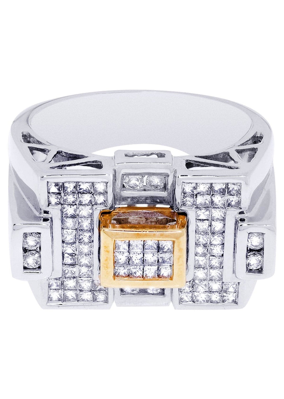 White Gold Mens Diamond Ring| 0.18 Carats| 14.42 Grams