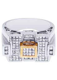 White Gold Mens Diamond Ring| 0.18 Carats| 14.42 Grams