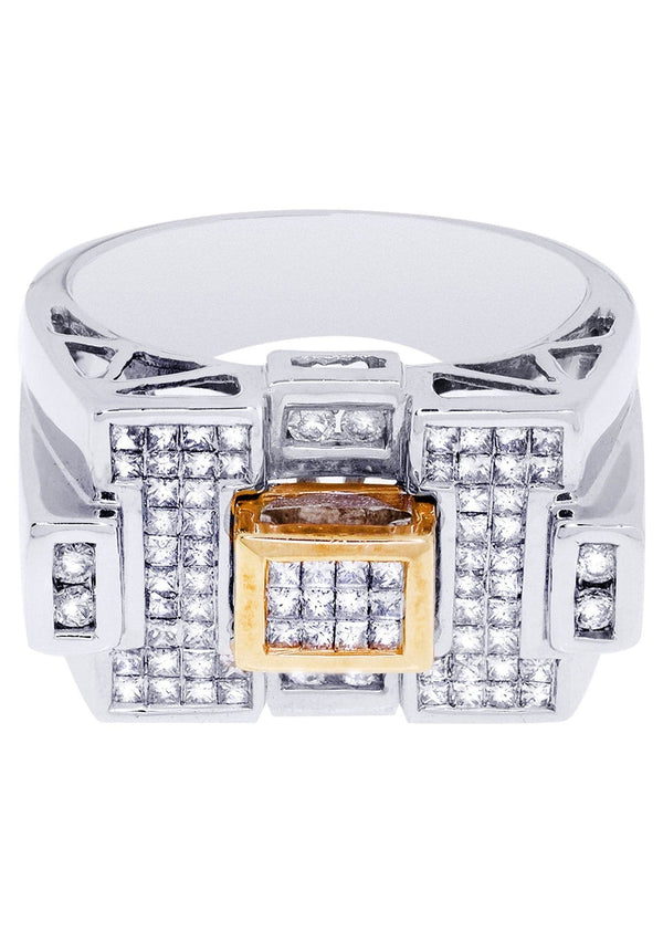 White Gold Mens Diamond Ring| 0.18 Carats| 14.42 Grams