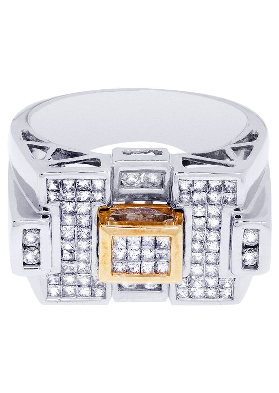 White Gold Mens Diamond Ring| 0.18 Carats| 14.42 Grams