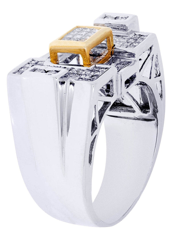 White Gold Mens Diamond Ring| 0.18 Carats| 14.42 Grams
