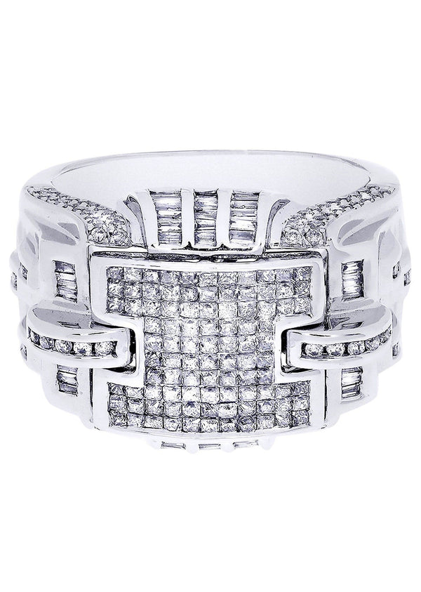 White Gold Mens Diamond Ring| 0.6 Carats| 13.73 Grams