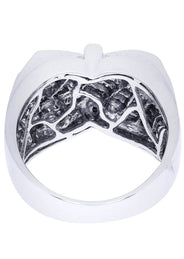 White Gold Mens Diamond Ring| 0.87 Carats| 12.75 Grams