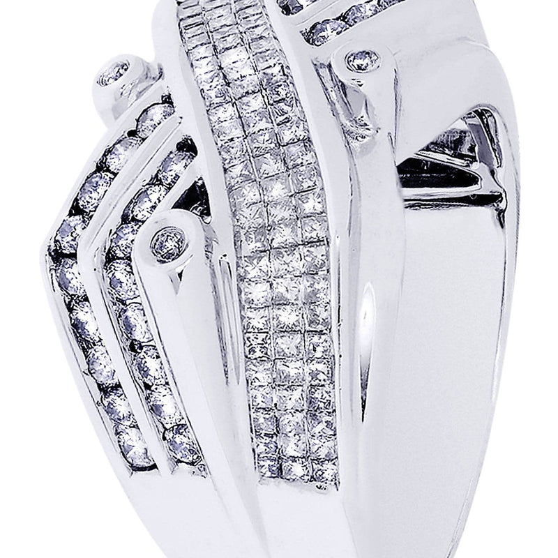 White Gold Mens Diamond Ring| 0.87 Carats| 12.75 Grams