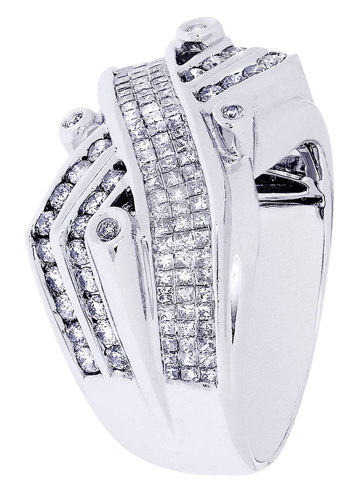 White Gold Mens Diamond Ring| 0.87 Carats| 12.75 Grams