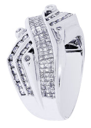 White Gold Mens Diamond Ring| 0.87 Carats| 12.75 Grams