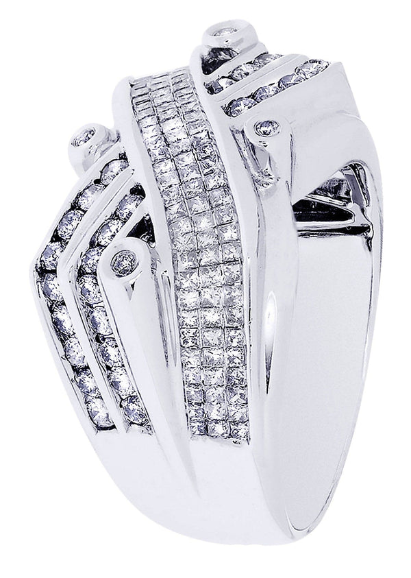 White Gold Mens Diamond Ring| 0.87 Carats| 12.75 Grams