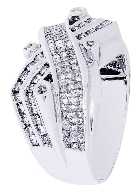 White Gold Mens Diamond Ring| 0.87 Carats| 12.75 Grams