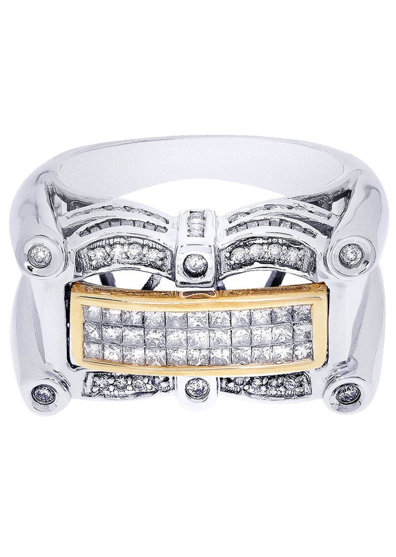 White Gold Mens Diamond Ring| 0.45 Carats| 15.35 Grams