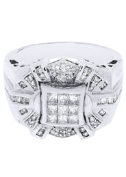White Gold Mens Diamond Ring| 0.32 Carats| 12.47 Grams