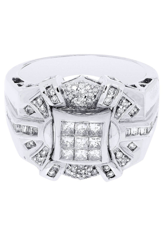 White Gold Mens Diamond Ring| 0.32 Carats| 12.47 Grams
