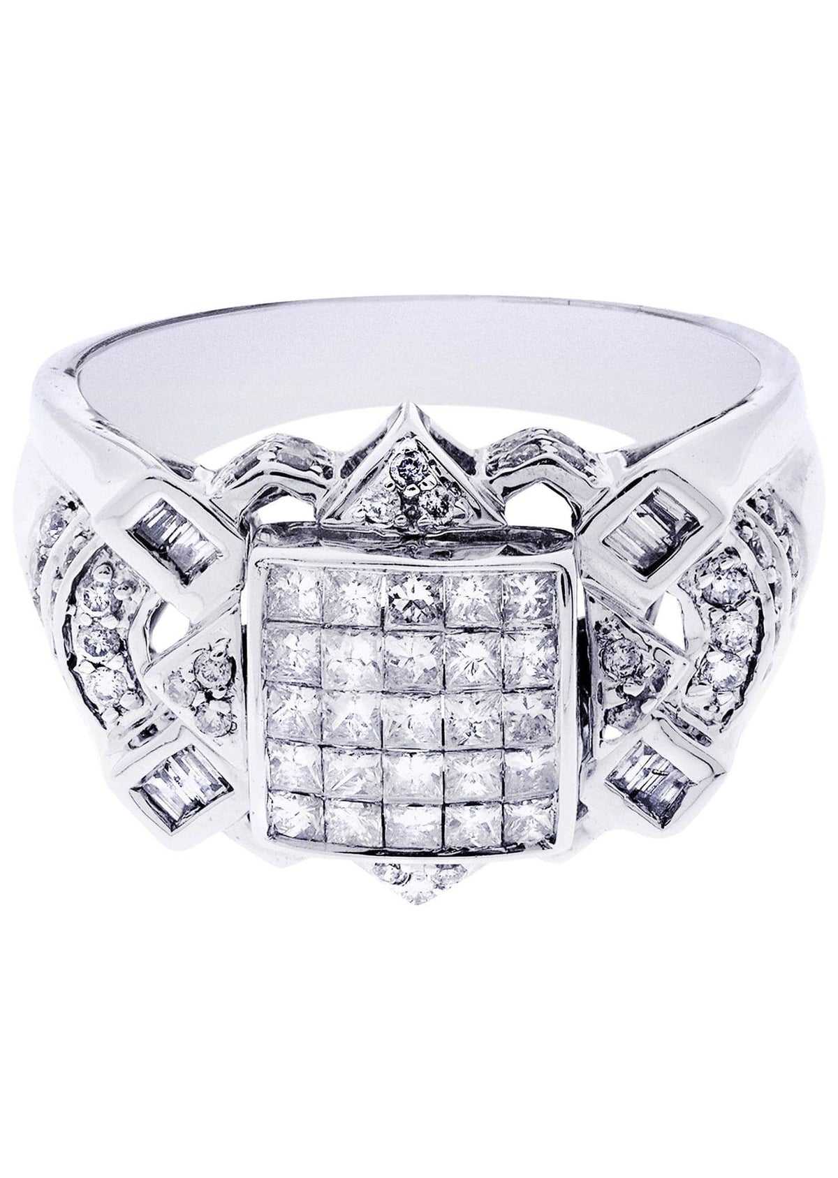 White Gold Mens Diamond Ring| 0.67 Carats| 10.12 Grams